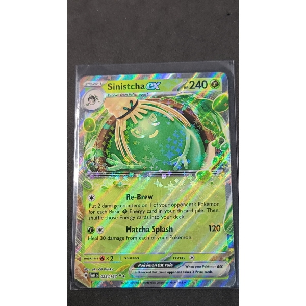 2024 Sinistcha EX 023/167 Double Rare Holo Pokémon Card