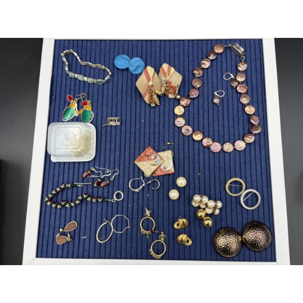 Large Lot of Costume Jewelry in Individual Boxes - Necklaces - Earrings - Beautiful Unique Pieces
