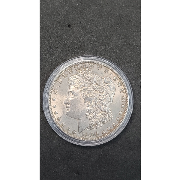 United States 1900 Morgan 90% Silver Dollar In Coin Capsule