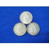 Image 1 : x3 Great Britain 6 Pence Silver Coins ASW: 0.0455 oz Each