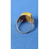 Image 5 : Men's 10K Gold Carved Cameo Ring With Tiger's Eye & Diamonds - Size 9.5 - Weight: 5.2g