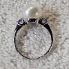 Image 1 : Sterling Silver Ring with cultured freshwater pearl, purple amethyst and blue tanzanite. Size 7, 3.6