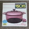Image 1 : PICKUP IN CANTON - New In Original Box Cranberry Colored Visions Cookware 5 Quart Dutch Oven