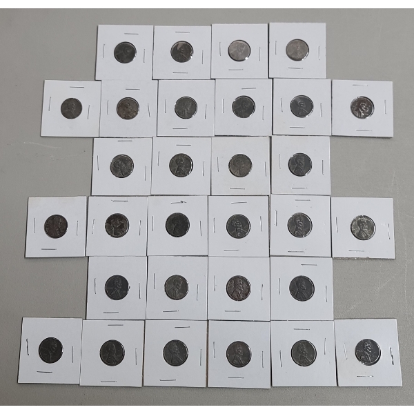 (30) 1943 Lincoln Steel Cents - Face Value: $0.30