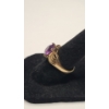 Image 2 : 14K Yellow Gold Women's Ring With Amethyst - Size 6 - Weight: 4.4g