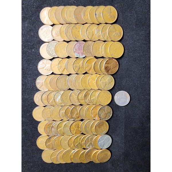 101 Assorted Unsearched Wheat & Steel Wheat Pennies - Various Years & Conditions - $1.01 FV