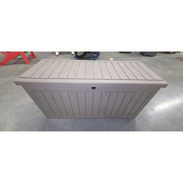 New In Box-Honey Can Do 76 Gallon Locking Deck/Storage Box Light Coffee Color