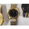 Image 3 : Lot of 4 Men's Stainless Steel Back Gold Tone Costume/Fashion Watches