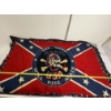 Image 4 : Decorative Tapestry featuring a variation of the Confederate Battle Flag - Central Skull Logo 