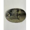Image 3 : Tommy Belt Buckle - Oval Western Belt Buckle with Silver-Plated Engraved Floral Background - Bull Ri