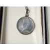Image 2 : Two 90% Silver Coin Keychains: 1964 Kennedy & 1922 Peace Dollar