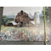Image 3 : Barn Canvas Photo with Flower Field - 30x40" 