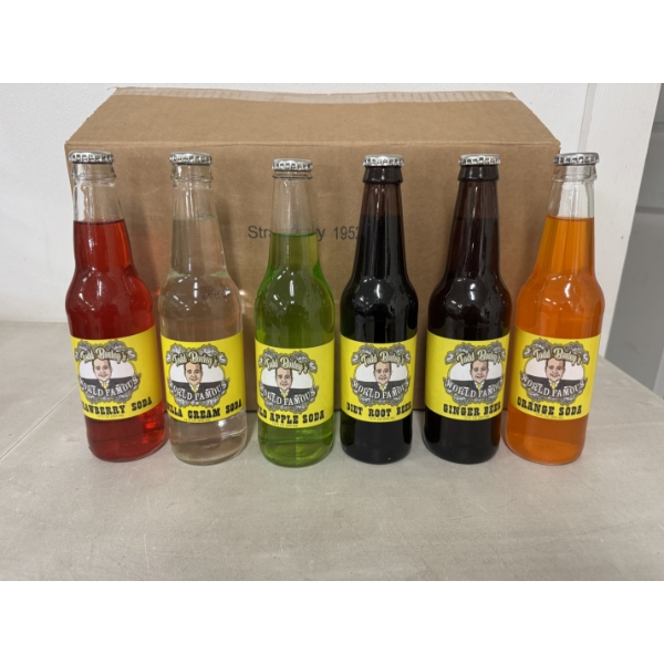 Case of 24 Todd Bosley's World Famous Sodas - Brand New & Delicious - 4 Bottles of Each Flavor