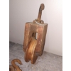 Image 2 : Group Of 3 Antique Wooden Pully / Blocks - One With Hook  See Pics