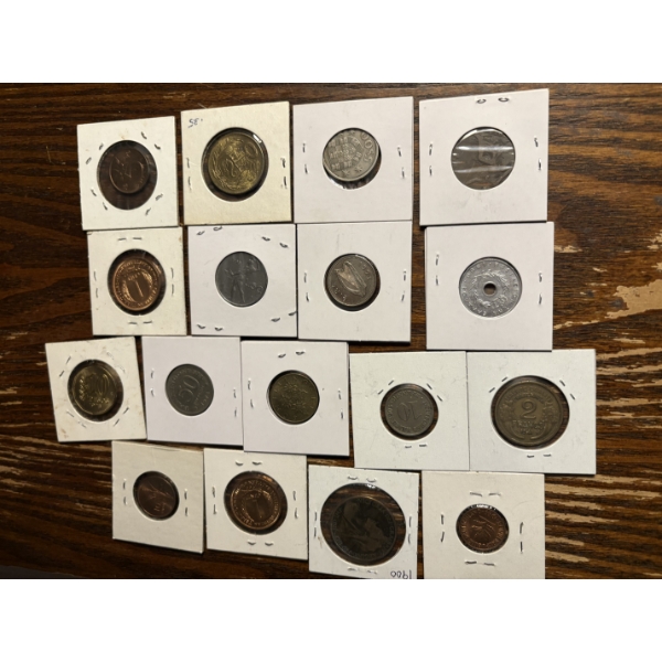 Foreign Coins - Austria - Indonesia - Argentina - Peru - UK - Greece - Ireland 