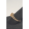 Image 2 : 10K Yellow Gold Ring With Oval Citrine Center Stone With Diamond Accents - Size 7- Weight: 1.9g
