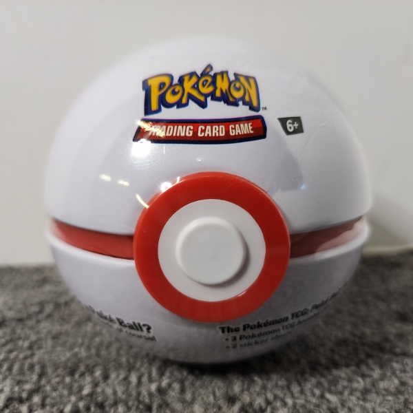 SEALED Pokemon TCG Poke Ball Tin Ft. 3 Sealed Booster Packs  & 2 Sticker Sheets!