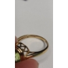 Image 5 : 14K Yellow Gold Ring Featuring Green Peridot In Bezel Setting - Size 6 - Weight: 2.7g