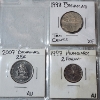 Image 5 : Two Binder Pages Filled with Assorted World Coins: Bahamas, Hungary, Jamaica, Belgium, & More!