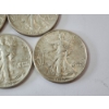 Image 6 : Five Assorted Years 90% Silver Walking Liberty Half Dollars - FV: $2.50