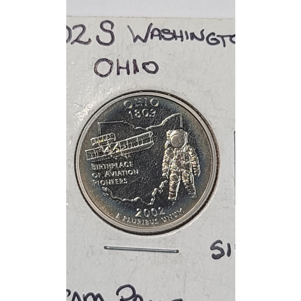 United States 2002-S Ohio, State Proof Quarter From the US Mint's 50 State Quarters Program