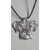 Image 3 : Don Drumm 2.5" Pewter Boxer Dog Pendant On Simple Black Cord 
