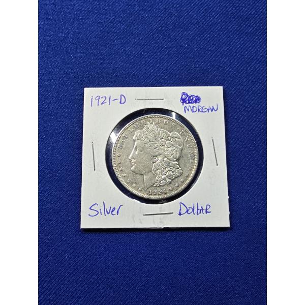 1921- D Morgan Silver Dollar - High Grade, Beautiful Coin