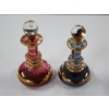 Image 1 : Two Small Vials of Hand Blown Egyptian Glass ~ One Containing Frankincense & One Containing Myrrh