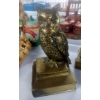 Image 2 : 4 Pcs Brass Figures - 2 Owl Brass Bookends, 2 Oriental Brass Cats 