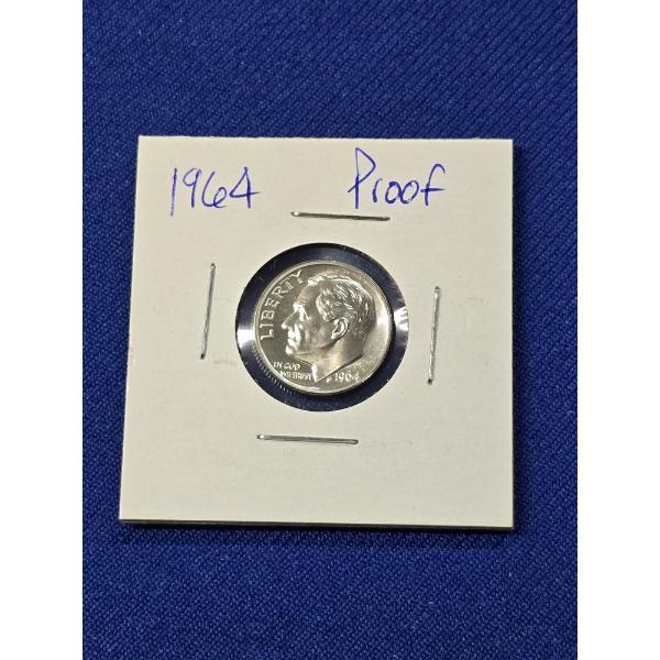 1964 Silver Roosevelt Dime PROOF