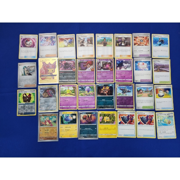 Lot of 31 Assorted Pokémon Trading Cards Including Gold-Foil Card - See Photos! 