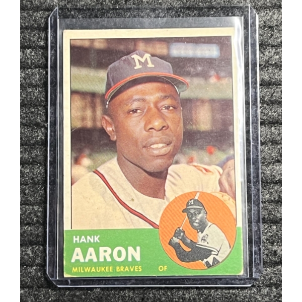 Topps 1963 Hank Arron Baseball Card #390!!!!!!!