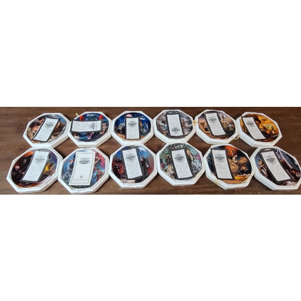 (12) "Star Wars Heroes & Villains Collectors Plates From Hamilton Plate Collection All With COAs