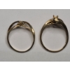 Image 11 : (2) Women's 14K Yellow Gold Channel Set Diamond Bypass Rings - Size 9 - Weight: 7.2g