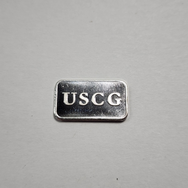 Extremely Rare USCG Silver 1 Gram .999 Fine Pure Silver Troy Oz Bar - Low Production Bar