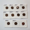 Image 1 : Lot of 11 Assorted U.S. Cents: (10) Wheat Cents & (1) 2025 Cent