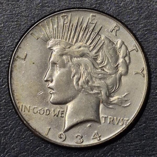 1934 P Peace Silver Dollar - See Pics