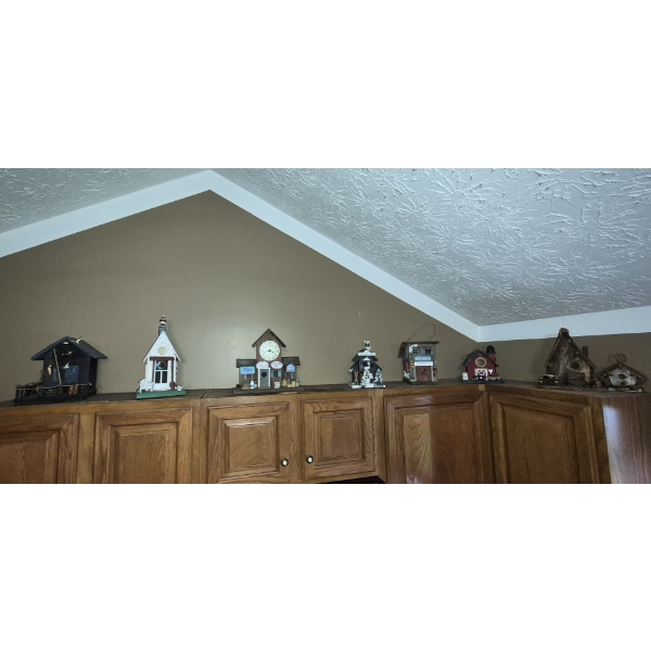 Louisville Home Pickup - Large Group 8 Pcs - Custom Made & Painted Bird Houses - Superb! See Pics