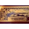 Image 2 : Pure 24k 999 Gold Foil United States 1896 Educational $1 Lg Note Processed in Pure GOLD wCOA