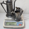 Image 5 : Vintage Silverplated Pitcher and Cups Total Weight: 683.3g