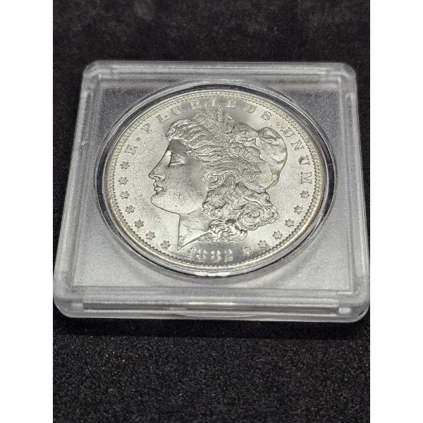 1882-S Morgan 90% Silver Dollar with Protective Case