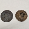 Image 1 : (2) US Large Cents - 1829 & 1848 - $0.02 FV