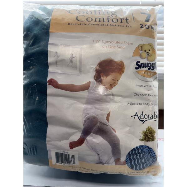 Snuggle Twin Size Cooling Comfort Reversible Mattress Pad - Brand New In Package 