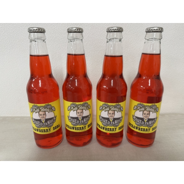 Todd Bosley's World Famous 4 Pack Of Strawberry Soda - Brand New & Delicious