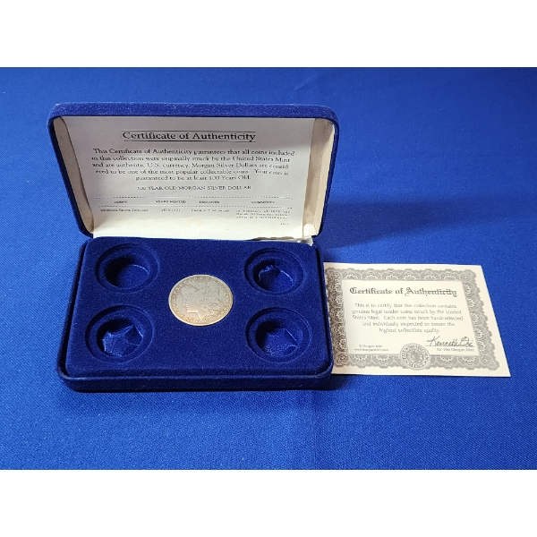 1892-S Morgan Silver Dollar and Dollar Coin Display Case 