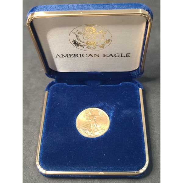 1999 $10 1/4 Oz Gold Eagle Coin In Original Box