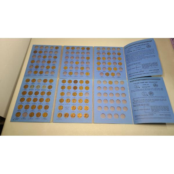 (2) Whitman Coin Collection Books With Lincoln Wheat Cents With A Face Value Of $0.91 