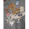 Image 1 : Vintage Collectables Including Mini Wood Bowling Pins, Post Cards, Coins, Pins, Photo Book & More