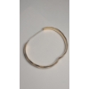 Image 3 : 14K Yellow Gold Textured Bangle Bracelet - Weight: 11.4g