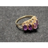 Image 3 : 10K Gold Ring Ft. Beautiful Purple Stones Weighing 2.2 Grams